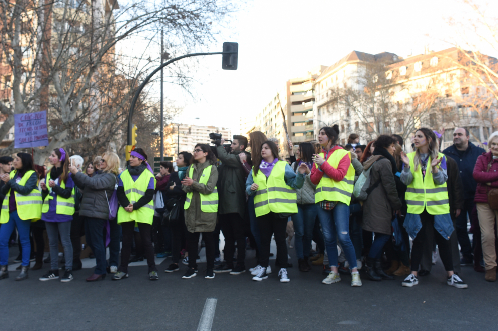 Manifestación feminista en Zaragoza