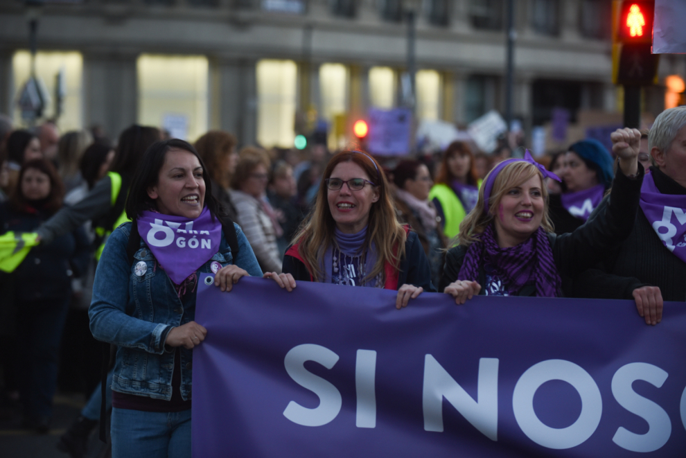 Manifestación feminista en Zaragoza