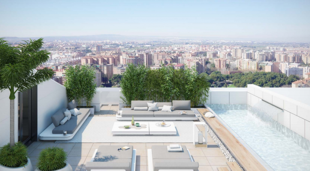Las mejores vistas de la ciudad están en las terrazas de los áticos de Torre Zaragoza