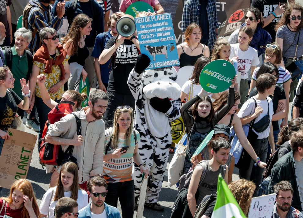 Manifestaciones contra el cambio climático en Bélgica.