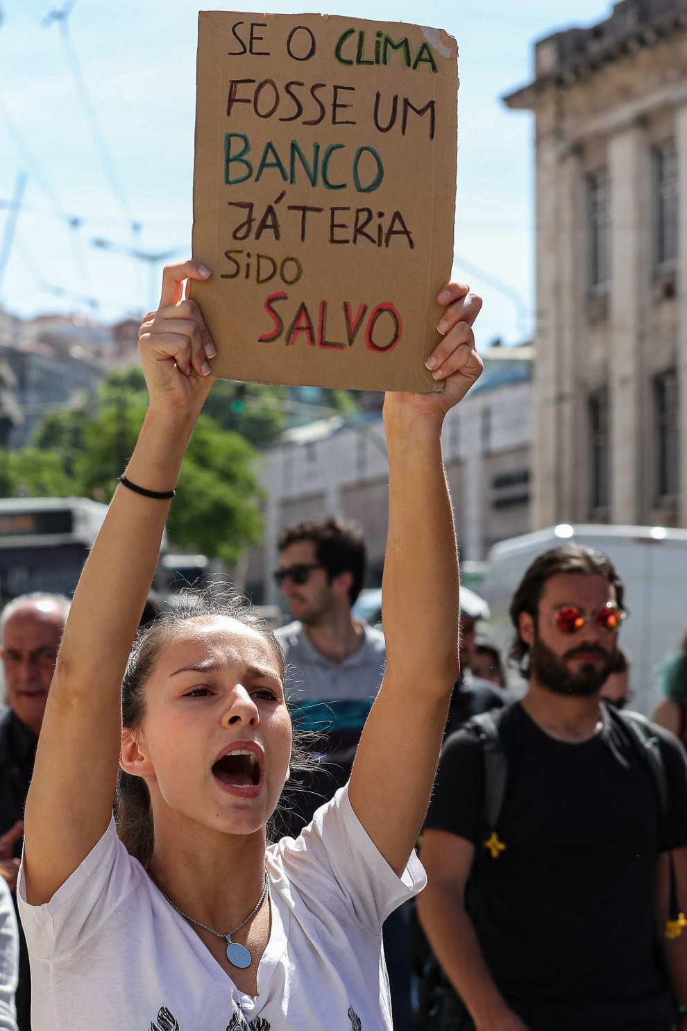Manifestaciones contra el cambio climático en Portugal.