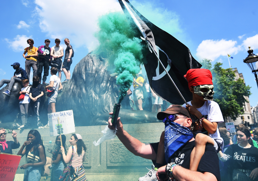 Manifestaciones contra el cambio climático en Reino Unido.