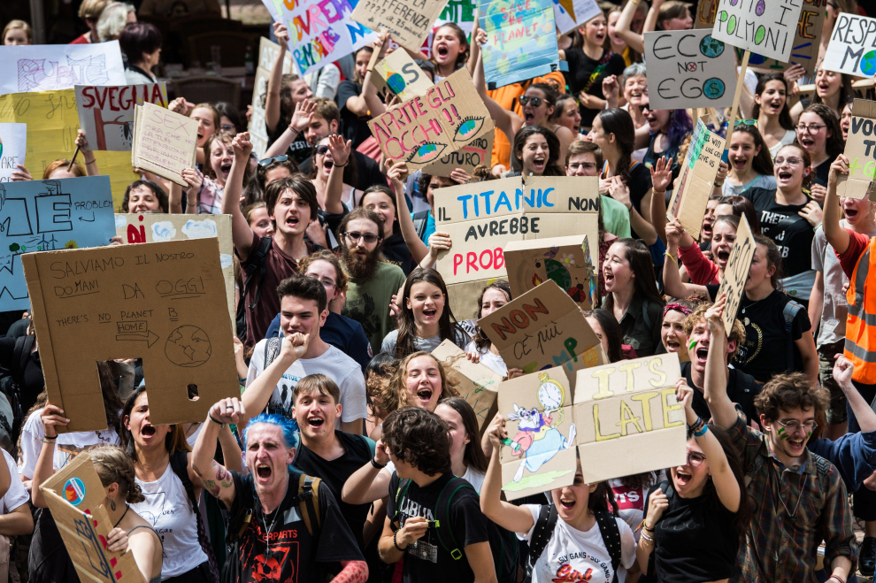 Manifestaciones contra el cambio climático en Suiza.