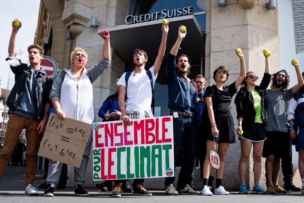 Manifestaciones contra el cambio climático en Suiza.