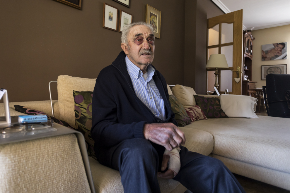 Agresión a Antonio, de 96 años, en su casa de Encinacorba.