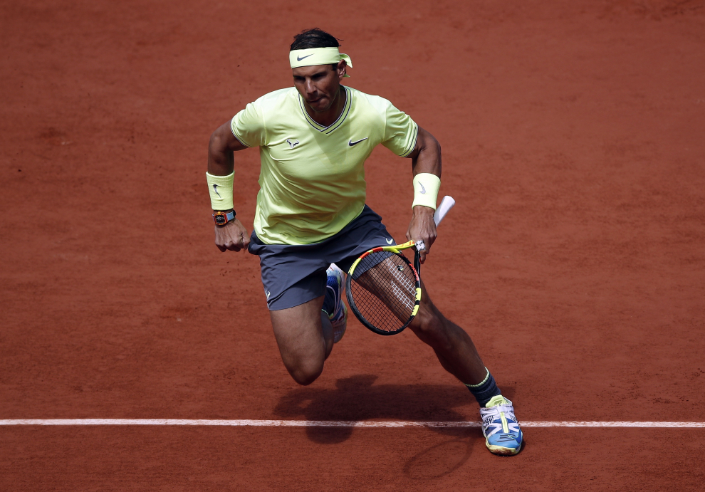Tennis - French Open - Roland Garros, Paris, France - June 9, 2019. Spain's Rafael Nadal in action during his final match against Austria's Dominic Thiem. REUTERS/Kai Pfaffenbach [[[REUTERS VOCENTO]]] TENNIS-FRENCHOPEN/