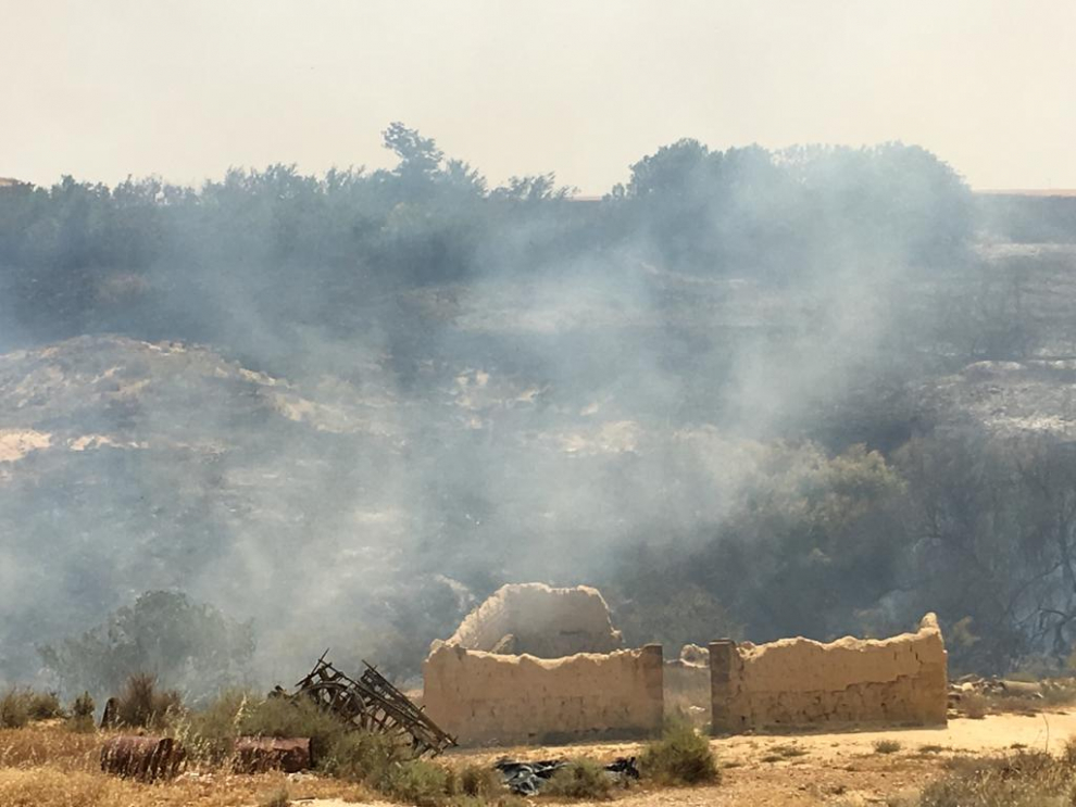 Incendio en una finca agrícola en Lastanosa.