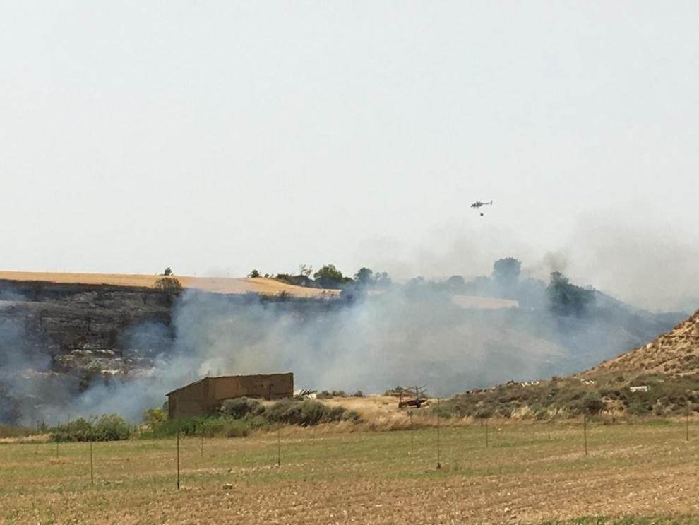 Incendio en una finca agrícola en Lastanosa.