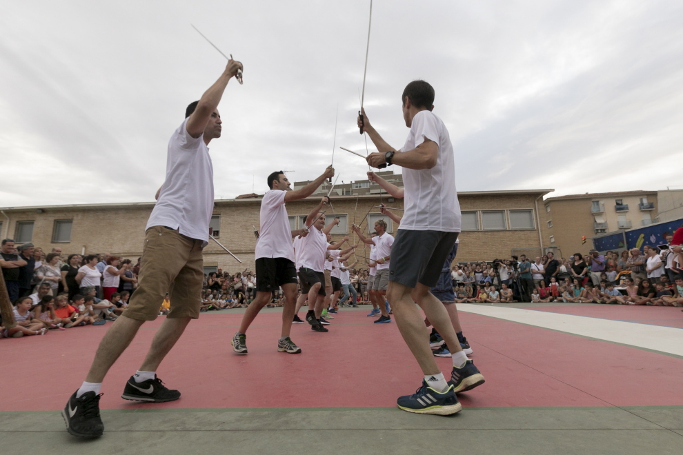 Último ensayo de los Danzantes de Huesca previo a las Fiestas de San Lorenzo 2019
