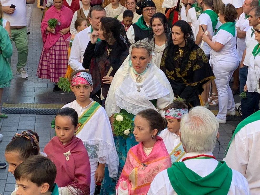 Procesión en honor a San Lorenzo en Huesca.