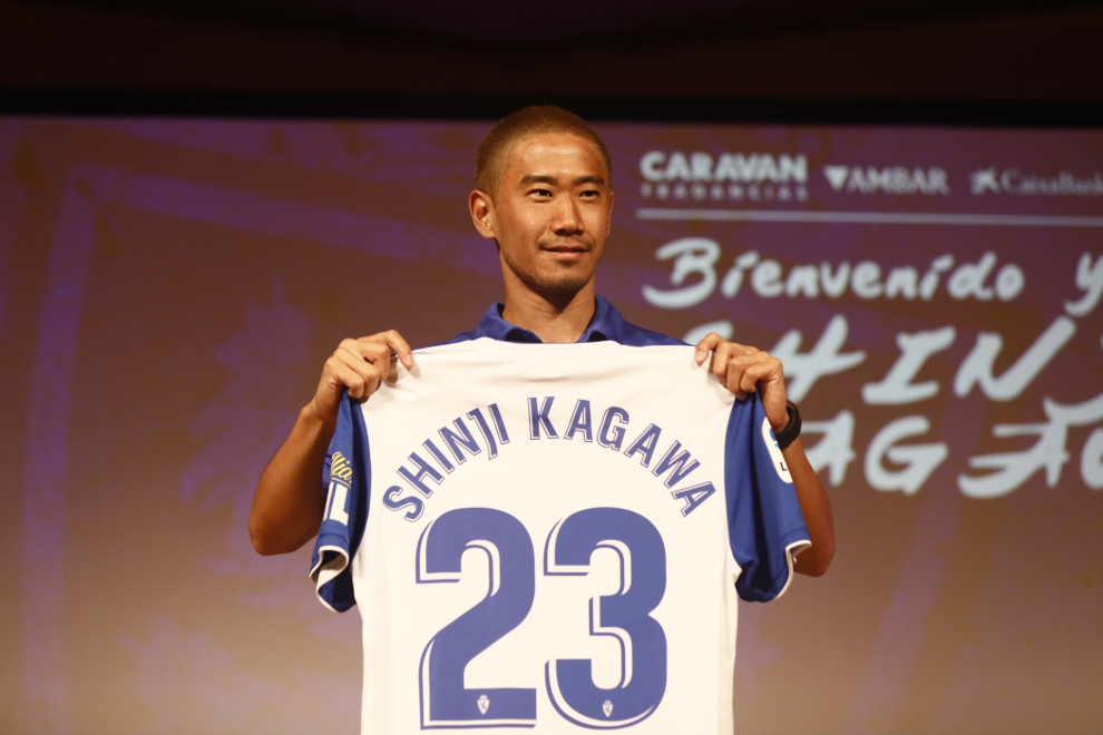 Kagawa, presentado como nuevo jugador del Zaragoza.