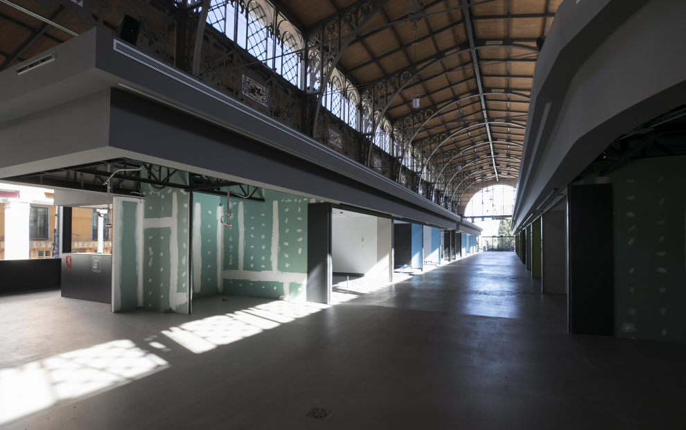Visita a las obras del Mercado Central de Zaragoza