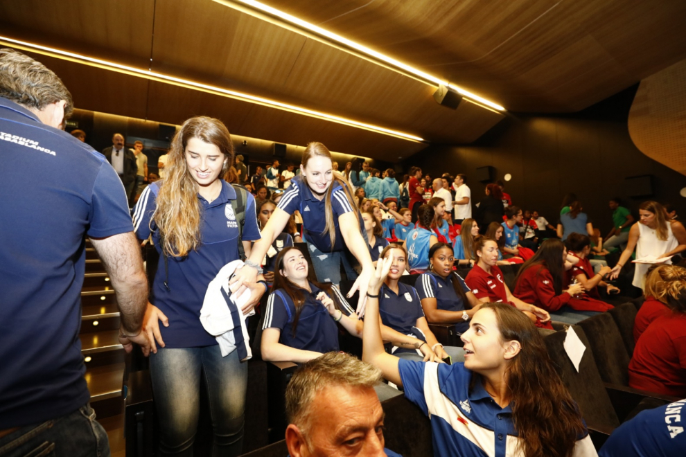 Presentación del Open Day de la Liga Femenina de baloncesto en el Caixaforum de Zaragoza