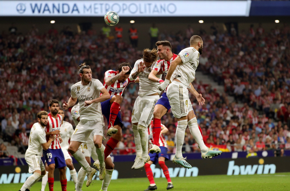 Partido entre el Atlético y el Real Madrid