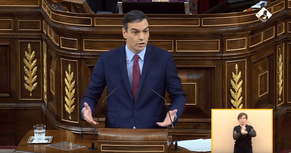 Pedro Sánchez, en su discurso del tercer pleno de investidura.