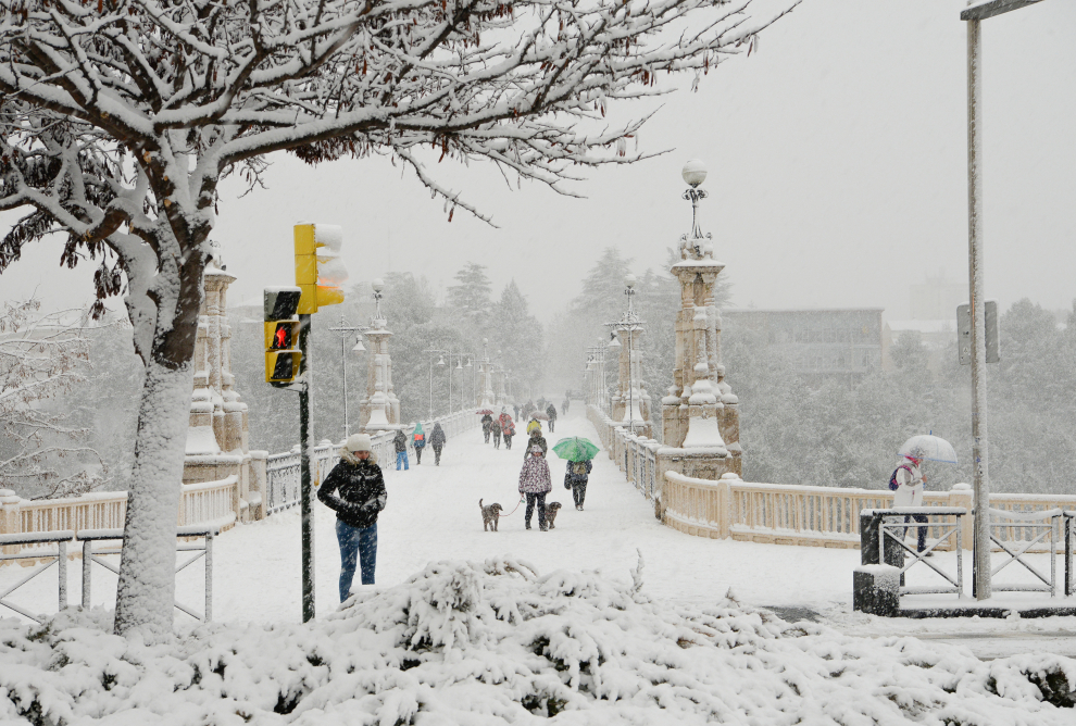 Nevada en Teruel capital.