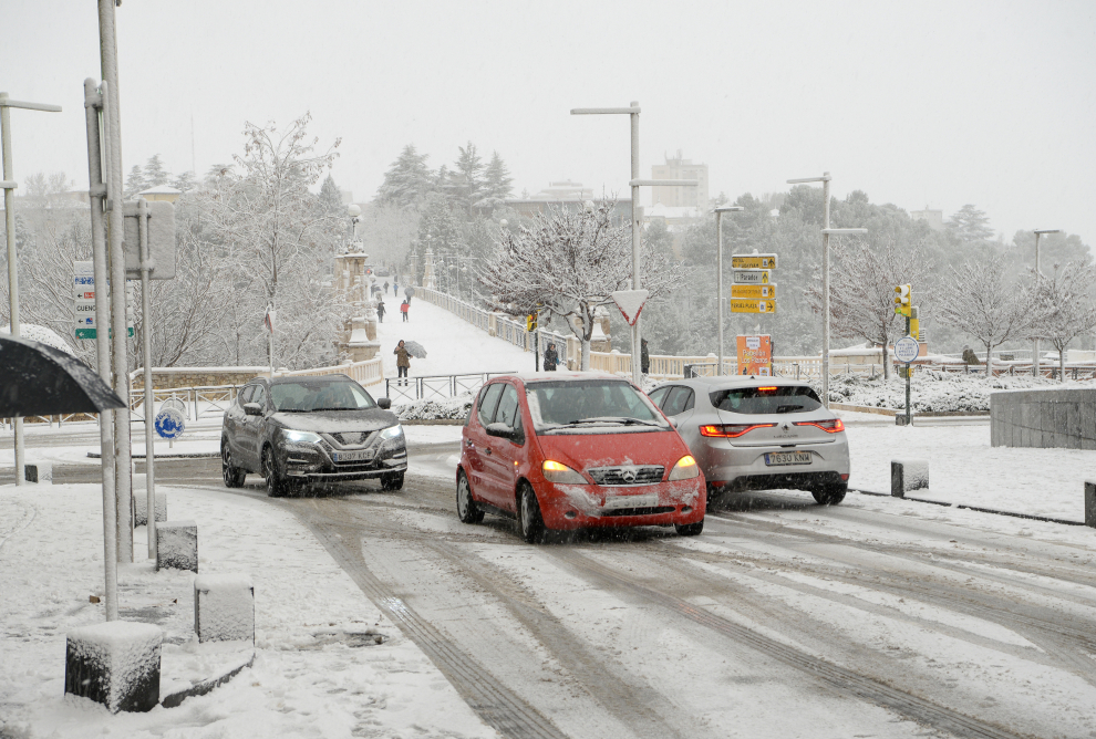 Nevada en Teruel capital.