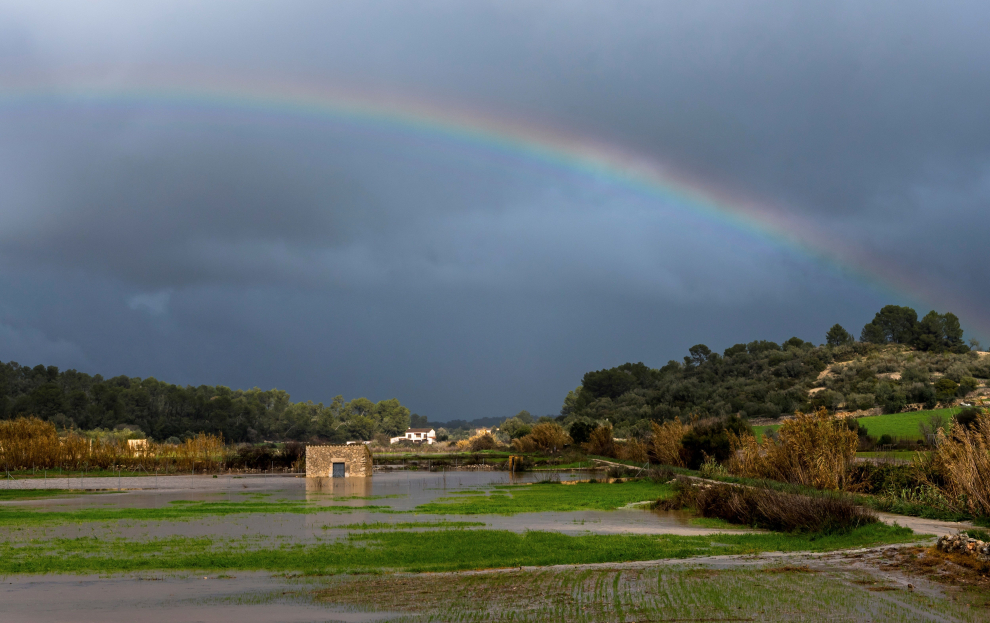 Gran arco iris en Mallorca.
