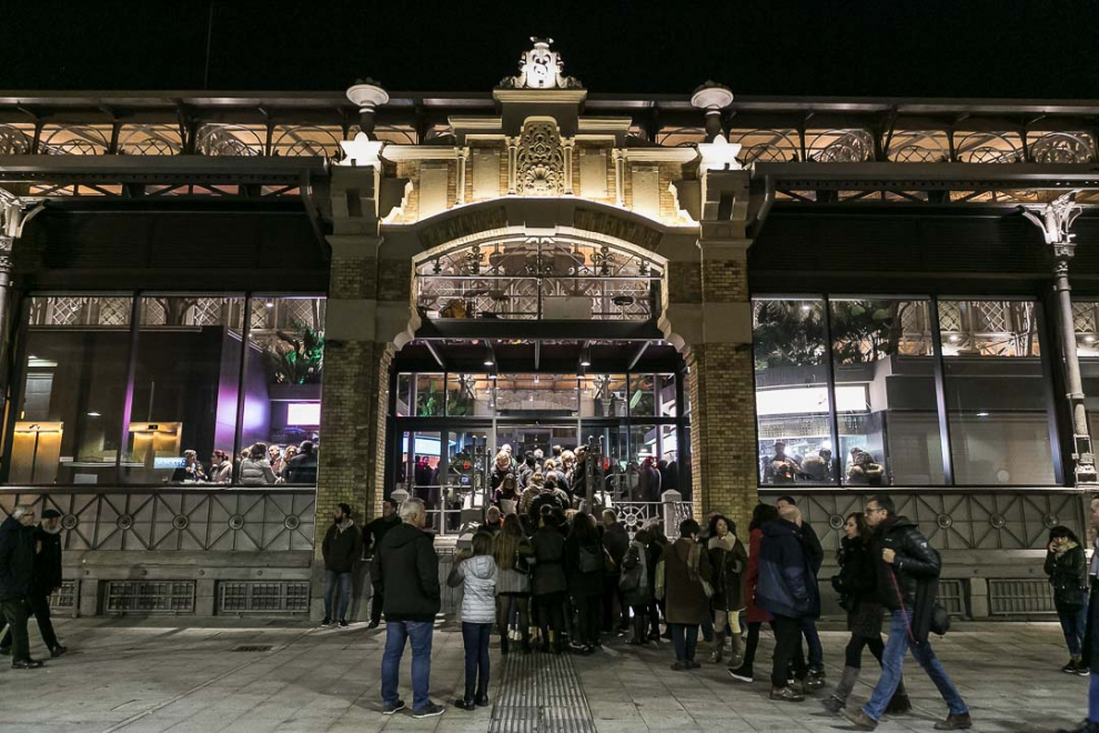 Ocio nocturno en el Mercado Central de Zaragoza.