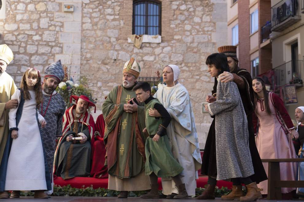 Representacion de la escena de la boda de Isabel de Segura y don pedro de Azagra