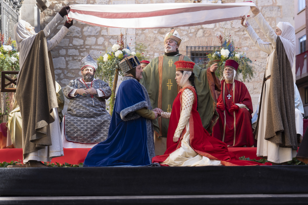 Representacion de la escena de la boda de Isabel de Segura y don pedro de Azagra