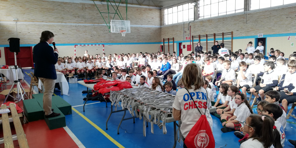 Torneo Escolar de ajedrez Open Chess en el colegio Monteraragón de Zaragoza
