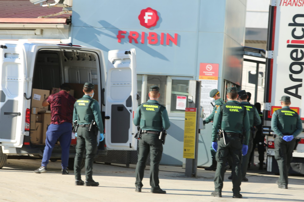 Los trabajadores del matadero de Fribin, en Binéfar, se han sometido este martes a test de coronavirus.