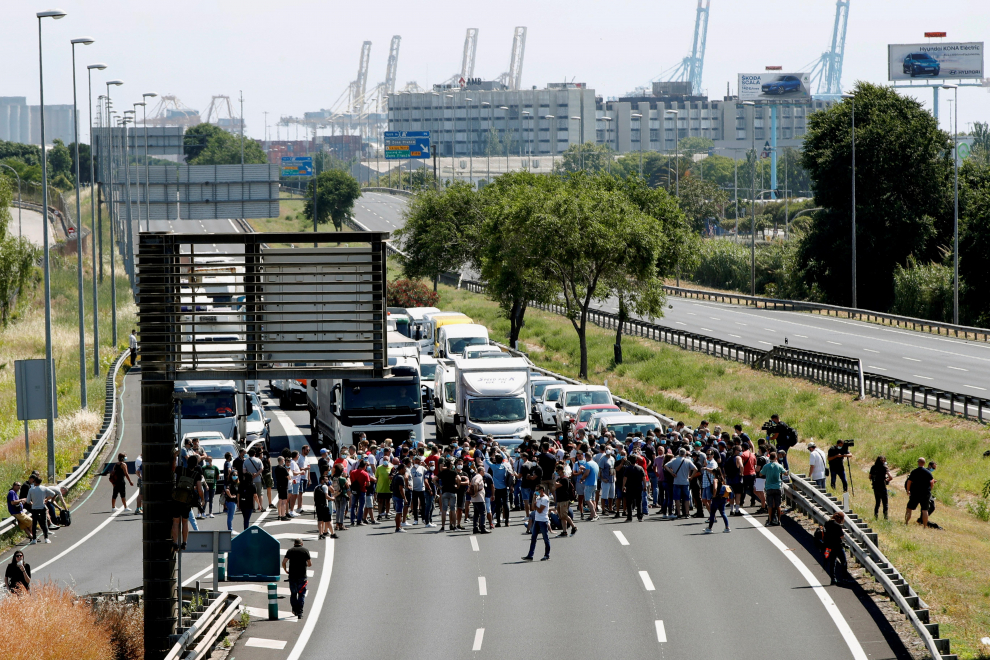 Protestas de trabajadores de Nissan en Barcelona