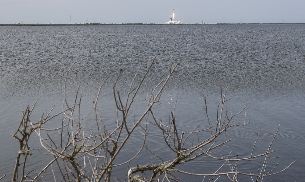 SpaceX Crew Dragon Demo2 manned space mission launches from Kennedy Space Center