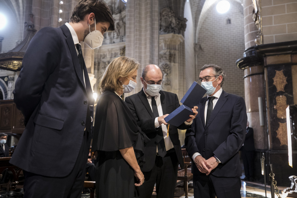 Funeral en la Seo por Santiago Lanzuela y los fallecidos por covid-19 en Aragón.