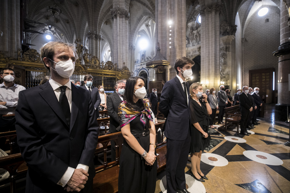 Funeral en la Seo por Santiago Lanzuela y los fallecidos por covid-19 en Aragón.