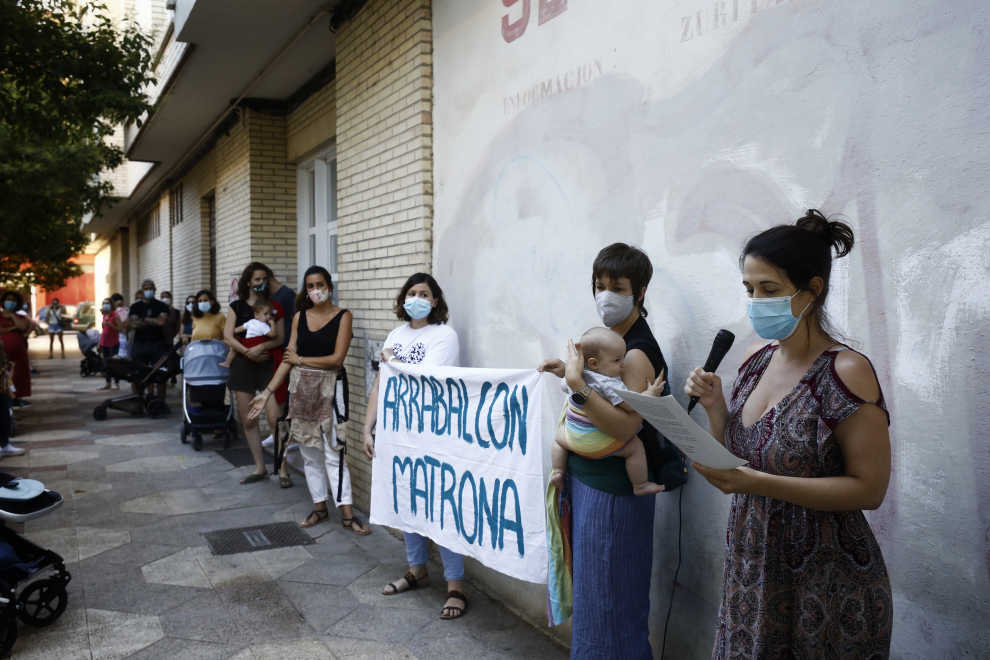 Protesta de las mujeres del Arrabal por la falta de matrona