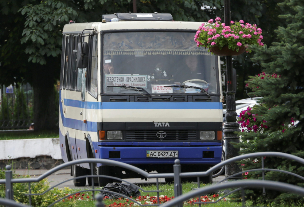 Autobús secuestrado en Ucrania