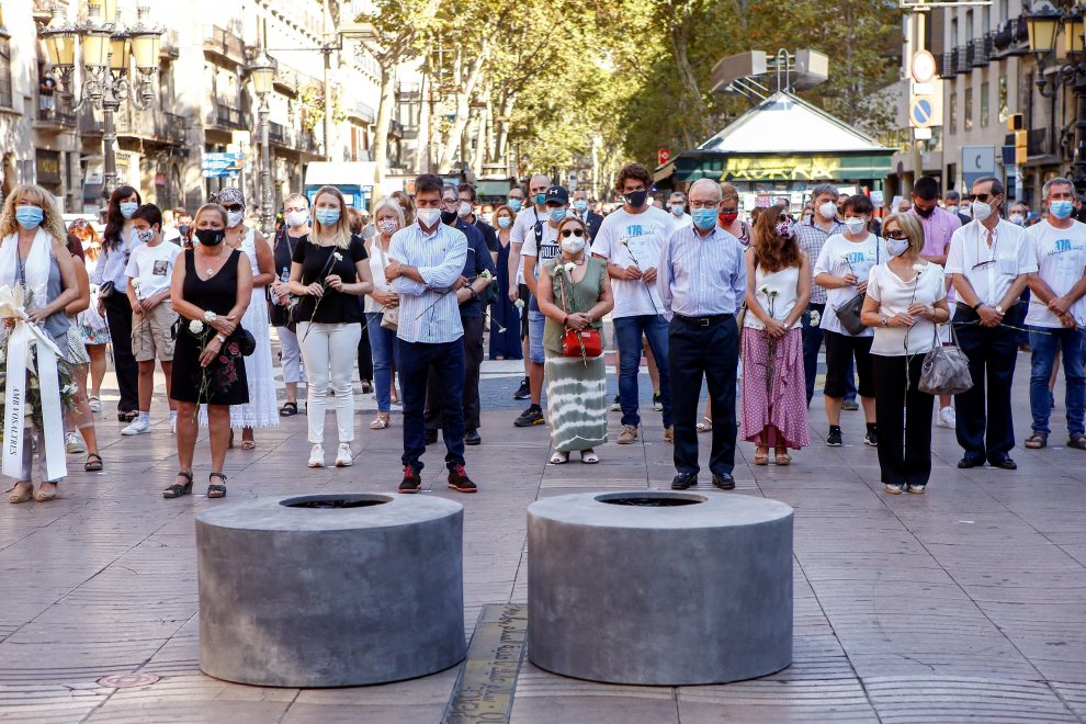 Acto de homenaje a las víctimas del atentado terrorista del 17A de 2017.