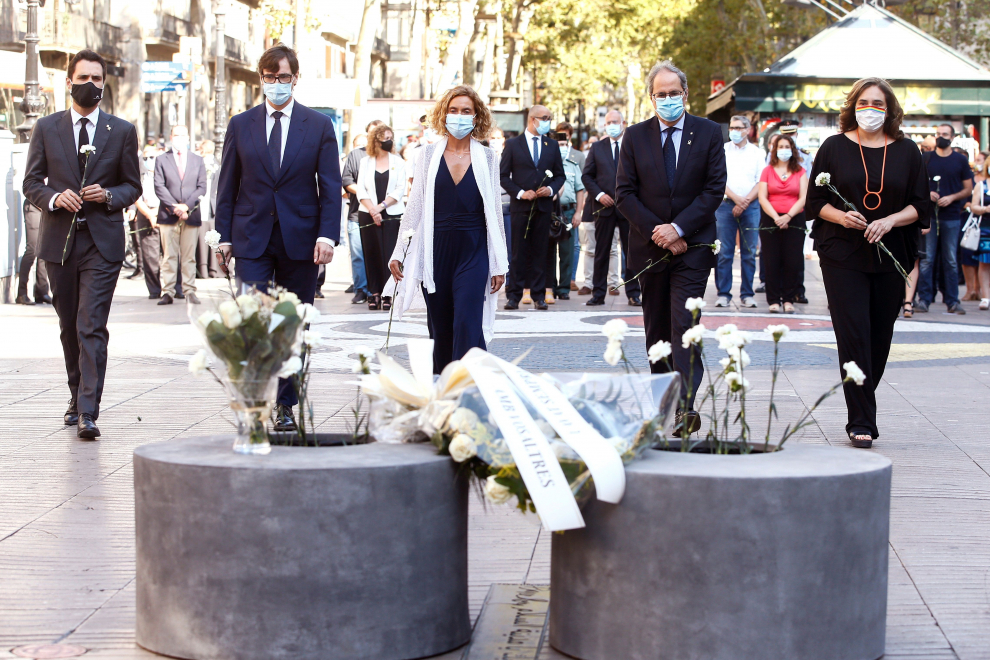 Acto de homenaje a las víctimas del atentado terrorista del 17A de 2017.