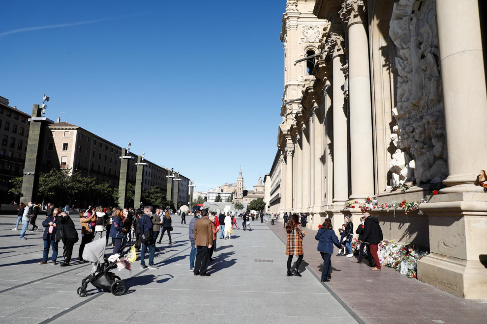 La Plaza del Pilar, en el Día grande de Zaragoza en 2020