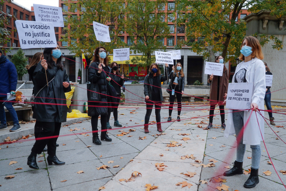 Protesta para denunciar el "maltrato" de la Sanidad Pública