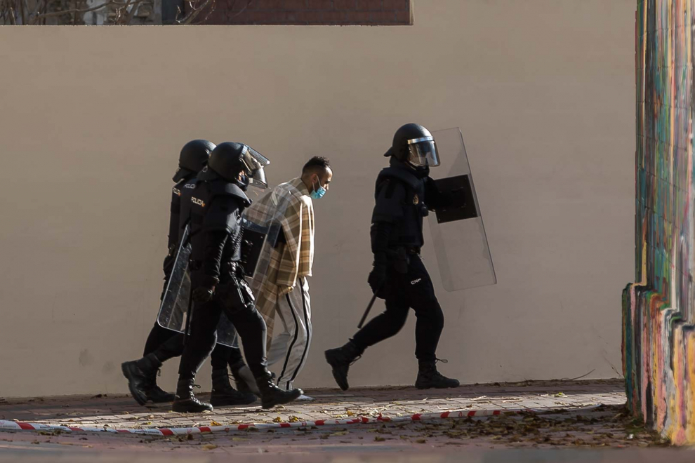 Tres okupas, detenidos por actos vandálicos en la calle Pignatelli