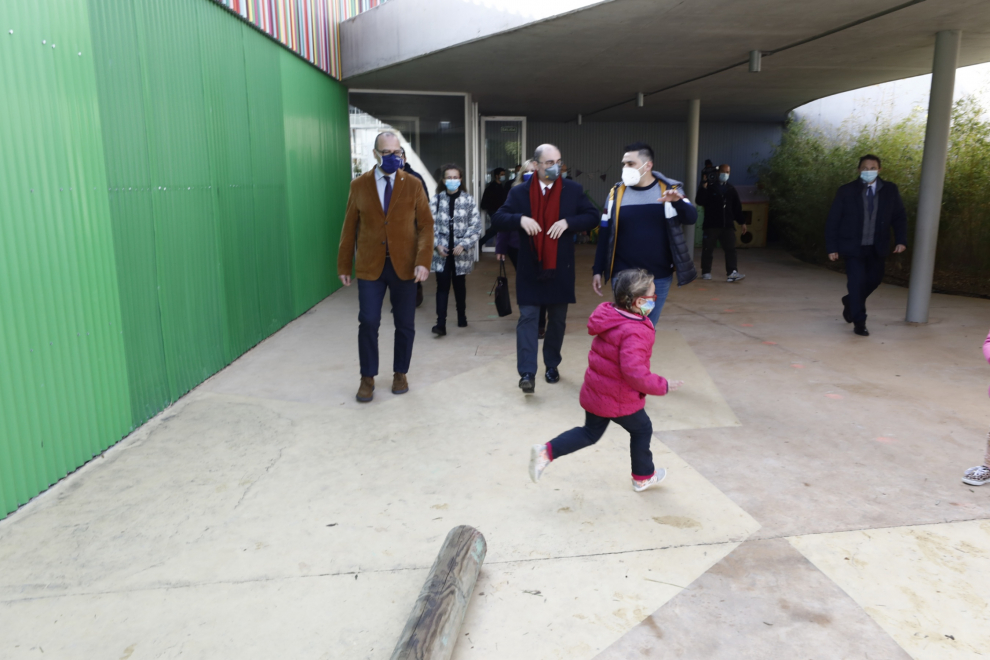 Visita de Javier Lambán al Colegio San Jorge de Zaragoza