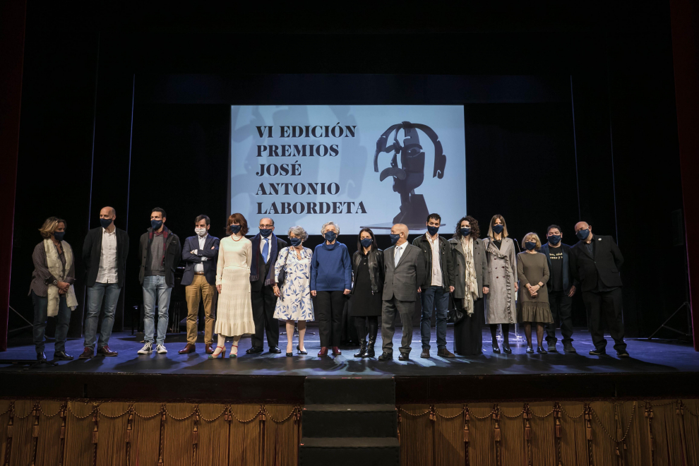 Entrega de los Premios Labordeta en el Teatro Principal.