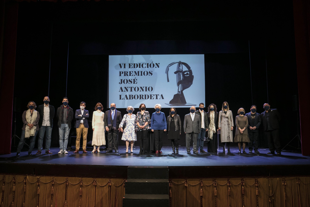 Entrega de los Premios Labordeta en el Teatro Principal.