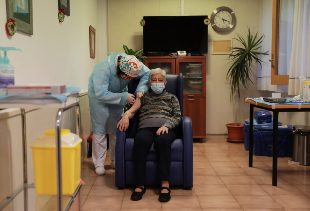 Vacunación en la residencia Somontano de Barbastro