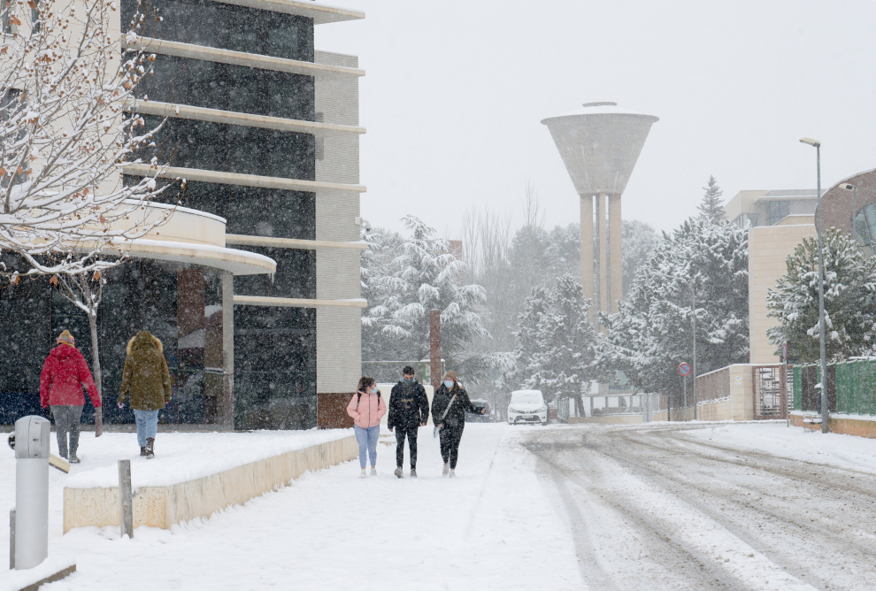 La nieve de Filomena tiñe de blanco la provincia de Teruel