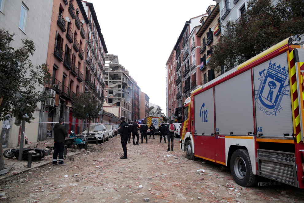 Fuerte explosión en el centro de Madrid.