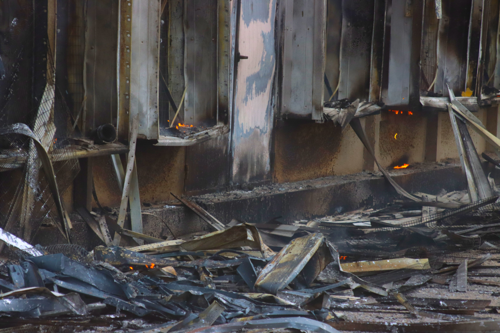 Incendio de una nave avícola en Grañén.