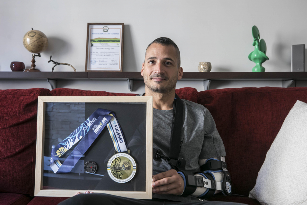 Cristian Moratiel, en su casa.