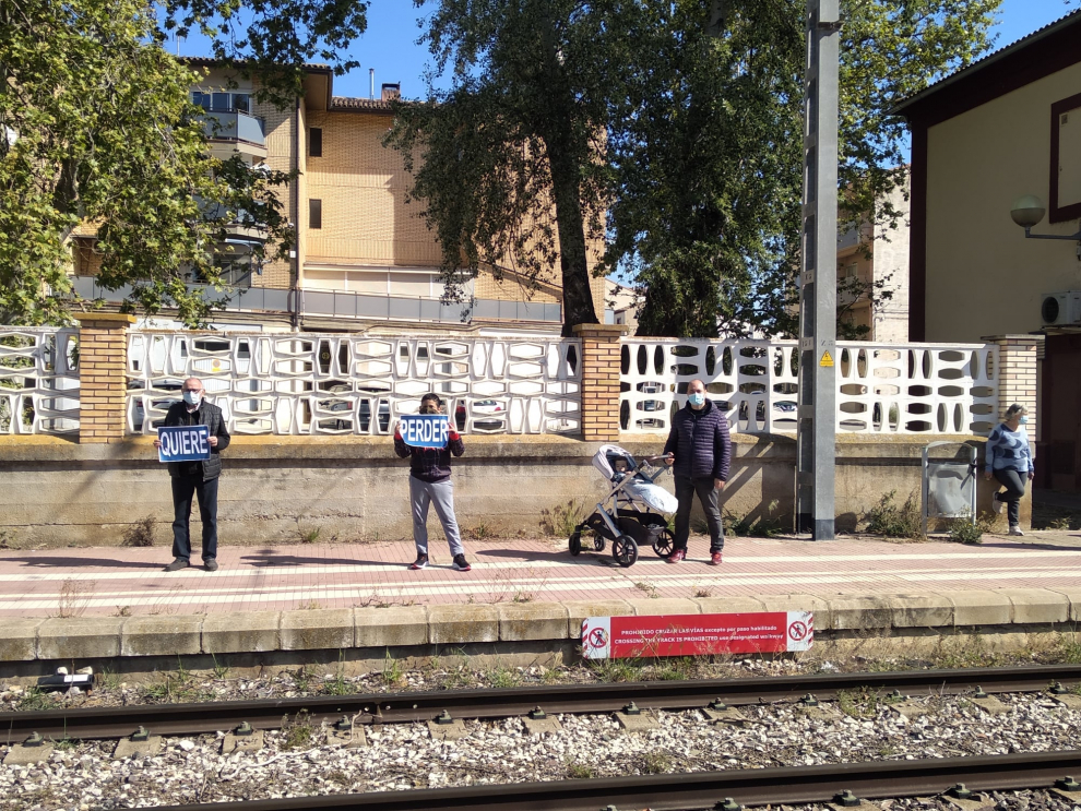Concentraciones en Aragón para reivindicar un servicio de tren de calidad