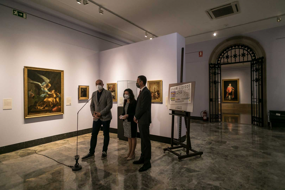 Presentación del cupón de la ONCE por el 275 aniversario del nacimiento de Goya