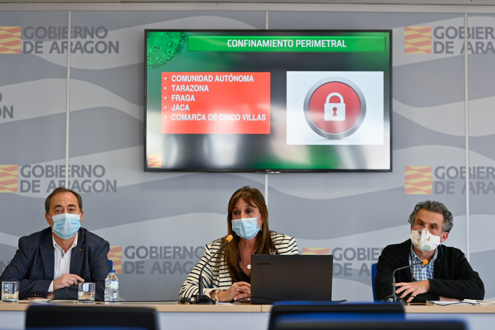 Rueda de prensa de Sanidad del Gobierno de Aragón para tratar las nuevas restricciones