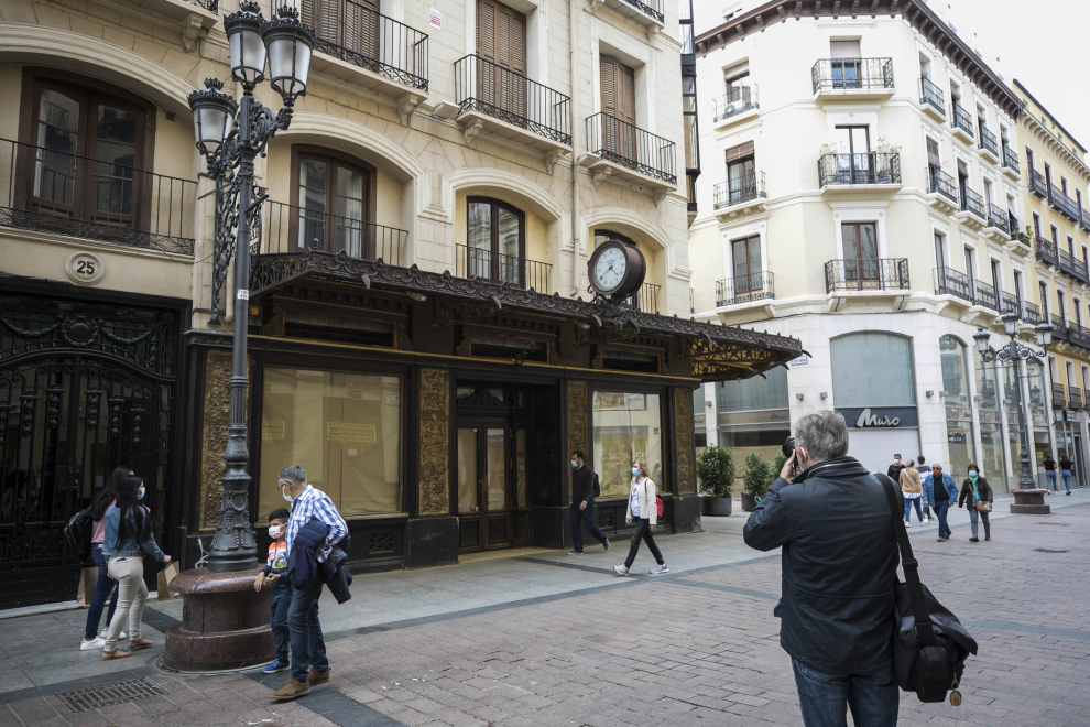 La antigua Joyería Aladrén, en la calle Alfonso de Zaragoza